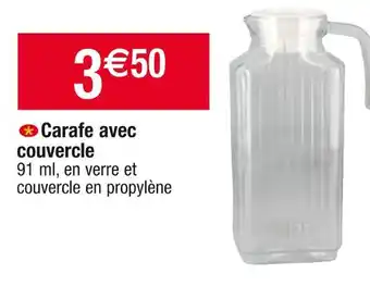 Cora x Carrefour Carafe avec couvercle offre