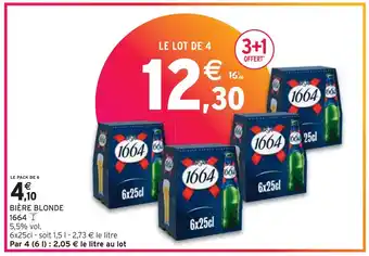 Intermarché 1664 bière blonde offre