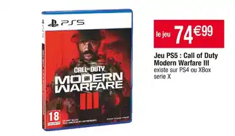 Jeu ps5 : call of duty modern warfare iii