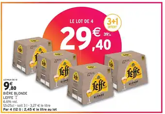 Intermarché Leffe bière blonde offre