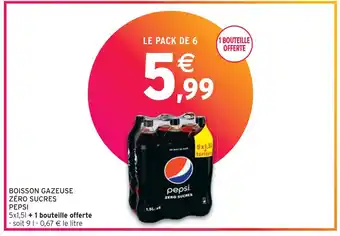 Intermarché Pepsi boisson gazeuse zéro sucres offre