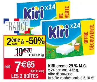 Cora x Carrefour Kiri kiri crème 29 % m.g offre