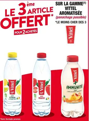 Cora x Carrefour Vittel le 3ème article offert pour 2 achetés sur la gamme vittel aromatisée offre