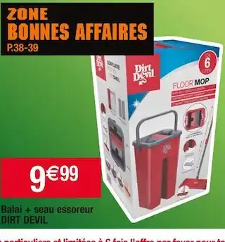 Cora x Carrefour Dirt devil balai + seau essoreur offre