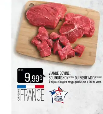Match Viande bovine : bourguignon ou bœuf mode offre