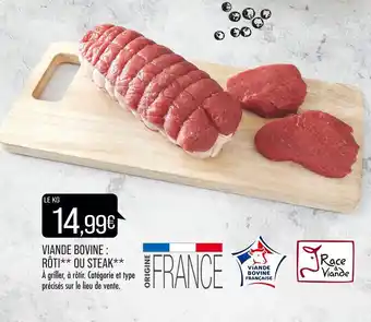 Match Viande bovine : rôti ou steak offre