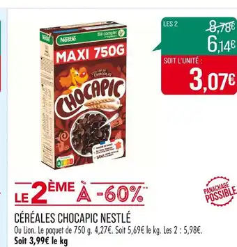 Match Nestlé céréales chocapic offre