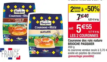 Cora x Carrefour Pasquier couronne des rois nature brioche offre
