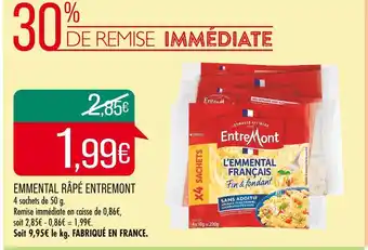Match Entremont emmental râpé offre