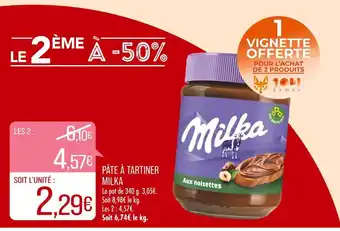 Match Milka pâte à tartiner offre
