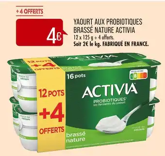 Match Activia yaourt aux probiotiques brassé nature offre