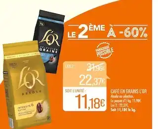 Match L’or café en grains offre