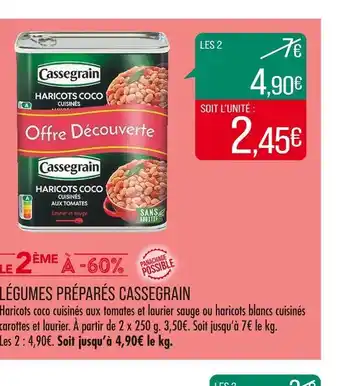 Match Cassegrain légumes préparés offre