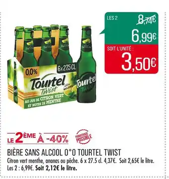Match Tourtel twist bière sans alcool 0°0 offre