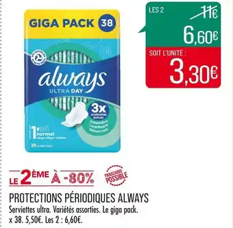 Match Always protections périodiques offre
