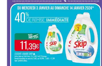 Match Skip lessive liquide▲ offre