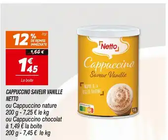 Netto Netto cappuccino saveur vanille offre