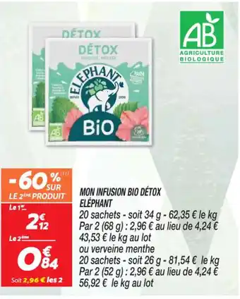 Netto MON INFUSION BIO DÉTOX ELEPHANT offre