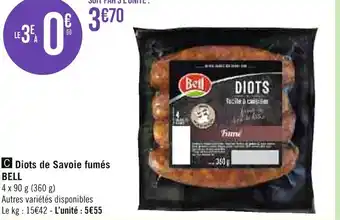 Géant Casino C Diots de Savoie fumés offre