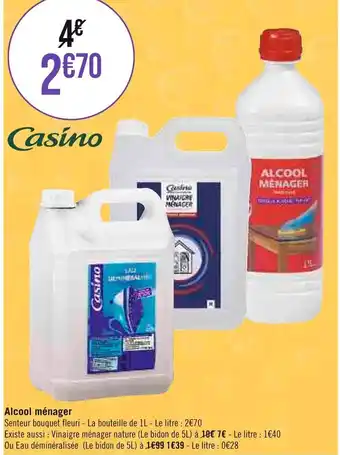 Géant Casino Alcool ménager offre