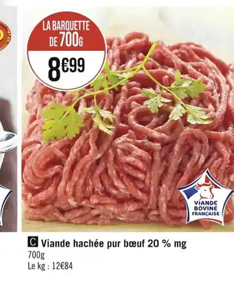 Casino Supermarchés C Viande hachée pur bœuf 20 % offre