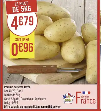 Casino Supermarchés Pomme de terre lavée offre