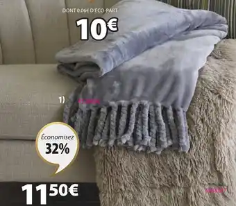 JYSK Plaid en tissu molletonne bonderose offre