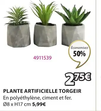 JYSK PLANTE ARTIFICIELLE TORGEIR offre