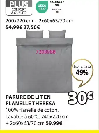 JYSK PARURE DE LIT EN FLANELLE THERESA offre