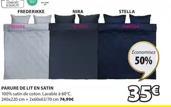 JYSK PARURE DE LIT EN SATIN offre