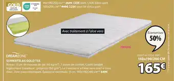 JYSK SURMATELAS GOLD T55 offre
