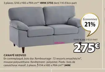 JYSK CANAPÉ GEDVED offre