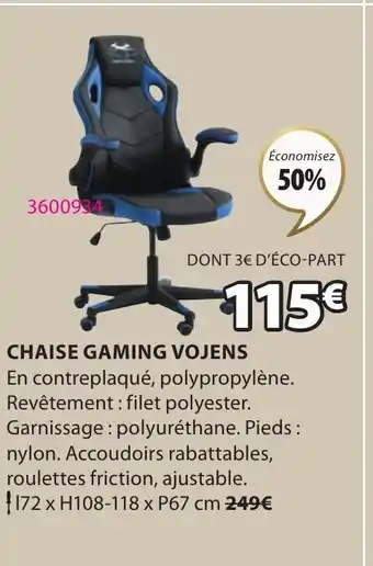 JYSK CHAISE GAMING VOJENS offre