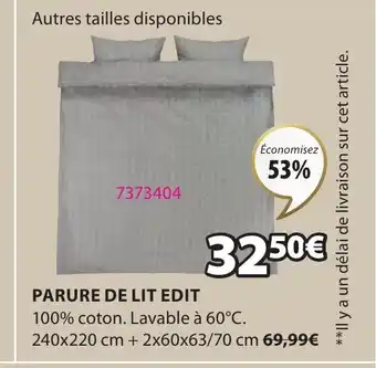 JYSK PARURE DE LIT EDIT offre