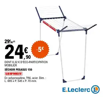 E.Leclerc SÉCHOIR PEGASUS 150 offre