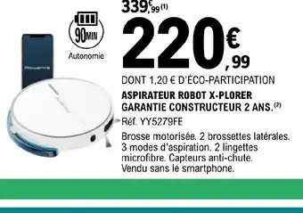 E.Leclerc ASPIRATEUR ROBOT X-PLORER GARANTIE CONSTRUCTEUR 2 ANS offre