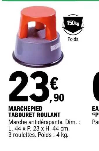 E.Leclerc MARCHEPIED TABOURET ROULANT offre