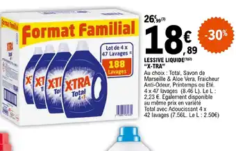 E.Leclerc LESSIVE LIQUIDE X-TRA offre