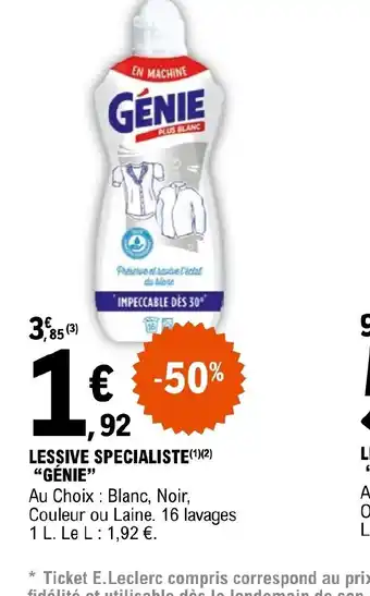 E.Leclerc LESSIVE SPECIALISTE GÉNIE offre