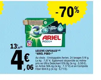 E.Leclerc LESSIVE CAPSULES "ARIEL PODS offre