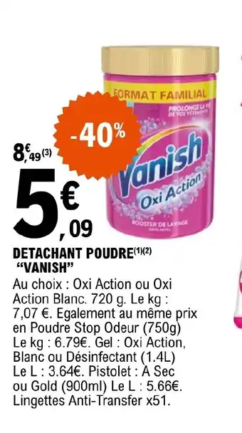 E.Leclerc DETACHANT POUDRE VANISH offre