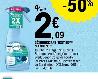 E.Leclerc DÉSODORISANT TEXTILE FEBREZE offre
