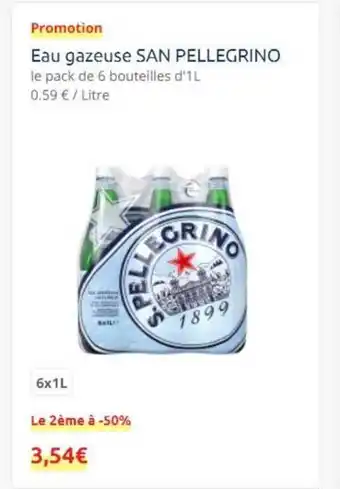Carrefour Drive Eau Gazeuse San Pellergrino offre