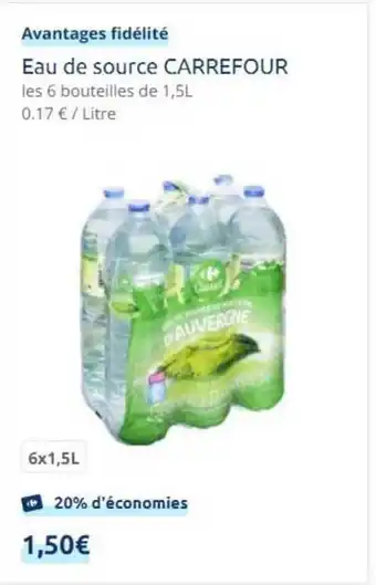 Carrefour Drive Eau De Source Carrefour offre