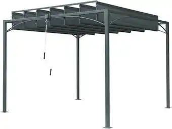 Bricomarché Pergola bioclimatique perla - 3 x 3 m - gris offre