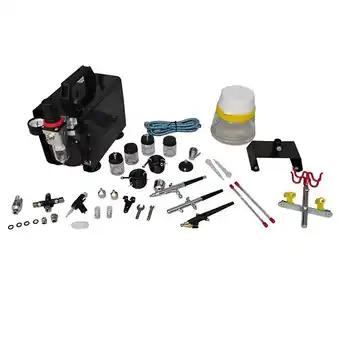 Bricomarché Kit de compresseur d'aérographe avec 3 pistolets - 140286 offre