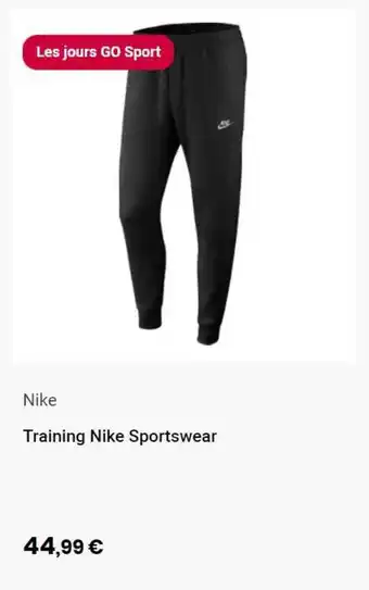 Go Sport Training Nike Sportswear Nike offre