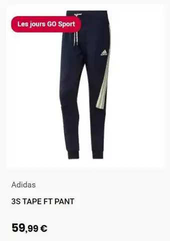 Go Sport 3s Tape Ft Pant Adidas offre