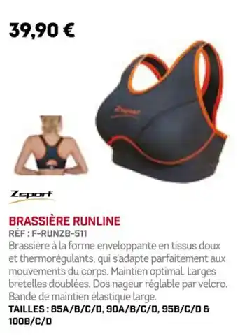 BRASSIÈRE RUNLINE RÉF : F-RUNZB-511