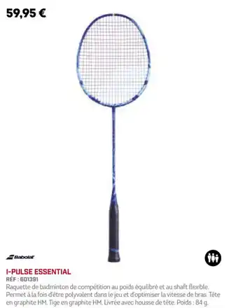 Sport 2000 I-PULSE ESSENTIAL offre